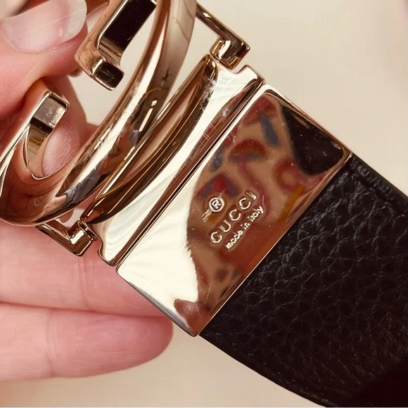 Gucci Black and Gold Women's Belt - Picture 6 of 14